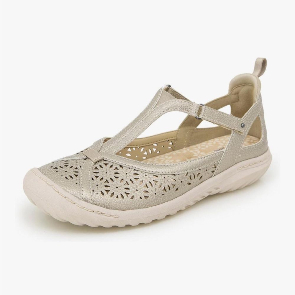 Women's JBU by jambu daffodil sneaker sandal 7.5  cream shimmer Comfort Classic - Picture 3 of 10
